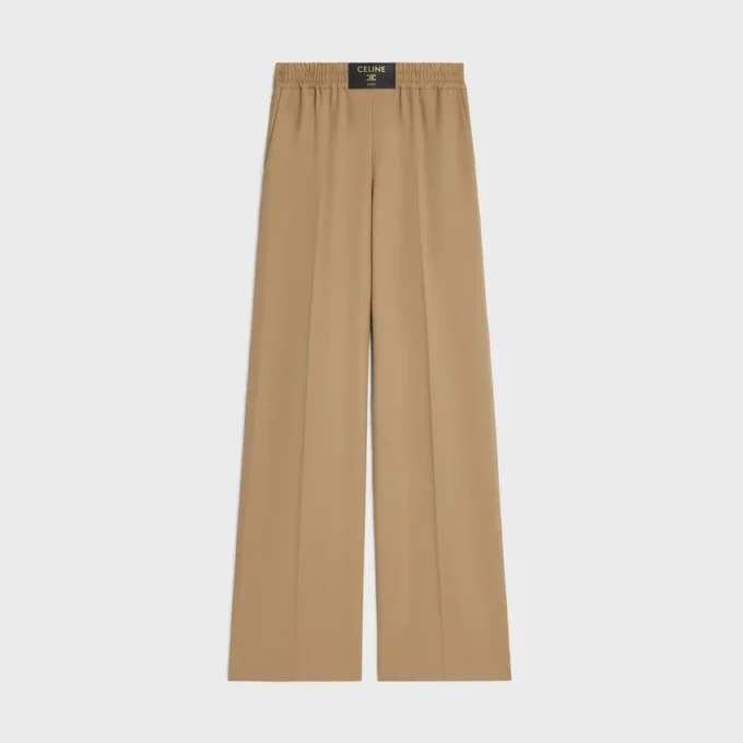 Broek van wollen twill