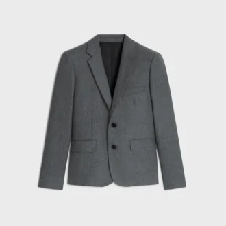Campbell-jasje van flanellen twill