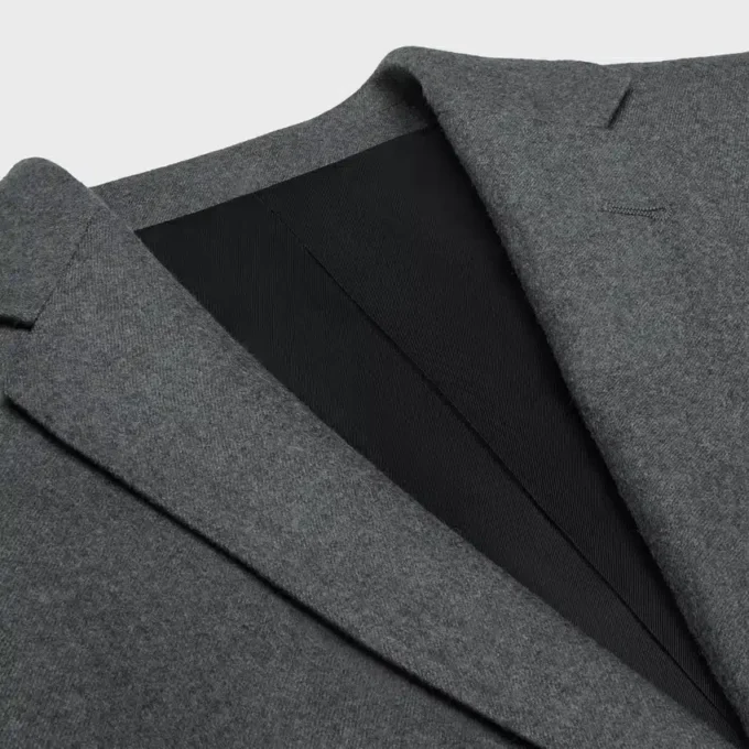 Campbell-jasje van flanellen twill