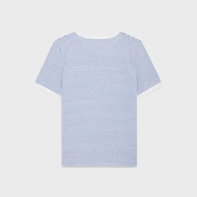 CELINE 70’s T-shirt van gestreept jersey