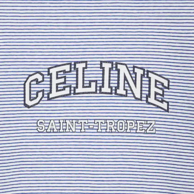 CELINE 70’s T-shirt van gestreept jersey