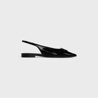 CELINE Alma Triomphe platte slingback van gelakt kalfsleer