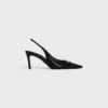 CELINE Alma Triomphe Slingback in glanzend kalfsleer