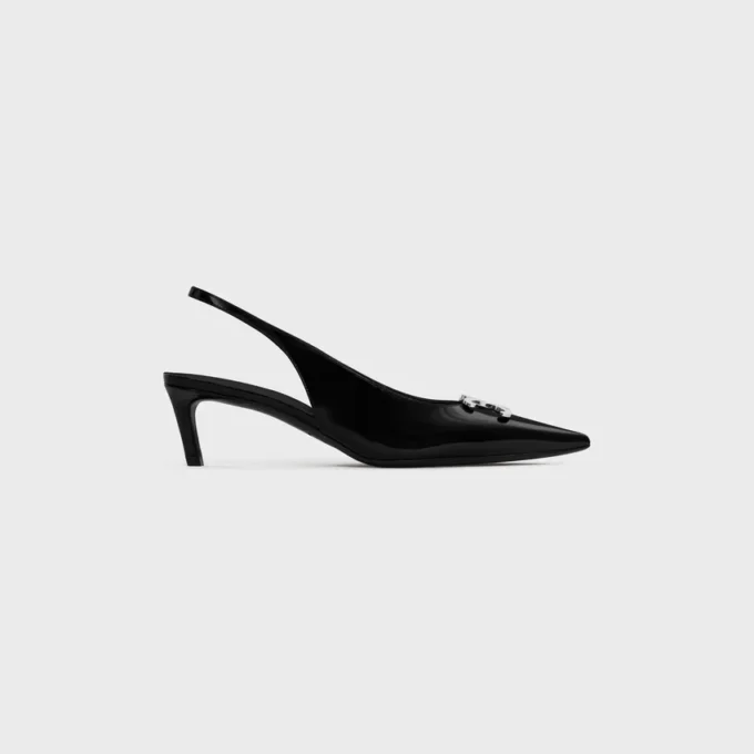 CELINE Alma Triomphe Slingback in glanzend kalfsleer