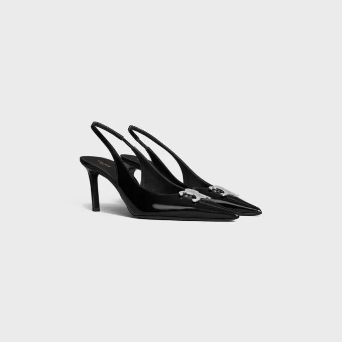 CELINE Alma Triomphe Slingback in glanzend kalfsleer