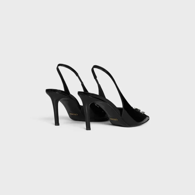 CELINE Alma Triomphe Slingback in glanzend kalfsleer
