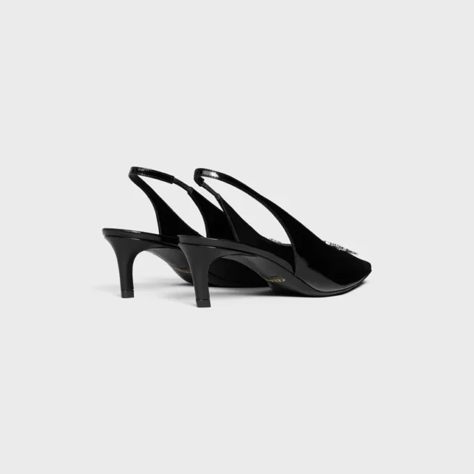 CELINE Alma Triomphe Slingback in glanzend kalfsleer