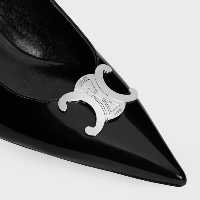 CELINE Alma Triomphe Slingback in glanzend kalfsleer