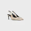 CELINE Alma Triomphe Slingback van gelamineerd kalfsleer