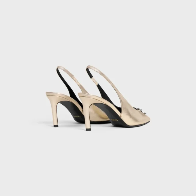 CELINE Alma Triomphe Slingback van gelamineerd kalfsleer