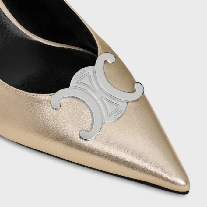 CELINE Alma Triomphe Slingback van gelamineerd kalfsleer
