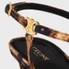 CELINE Ava-sandaal van grosgrain met luipaardprint