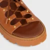 CELINE Billie Chunky sandaal van kalfsleer en textiel