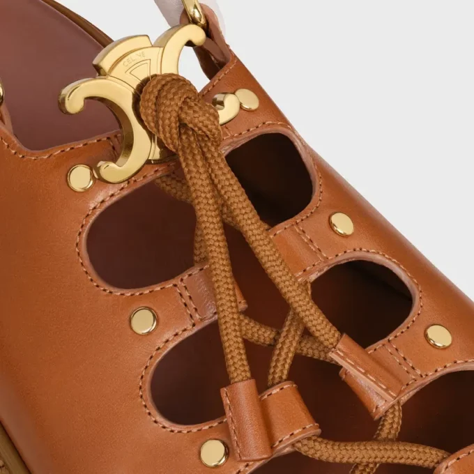 CELINE Billie Chunky sandaal van kalfsleer en textiel