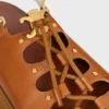 CELINE Billie Chunky sandaal van kalfsleer en textiel