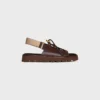CELINE Billie Chunky Sandale  in kalfsleer en textiel