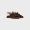 CELINE Billie Chunky Sandale  in kalfsleer en textiel
