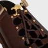 CELINE Billie Chunky Sandale  in kalfsleer en textiel