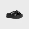 Celine Block Slide van mesh, nylon en textiel met Celine-jacquard