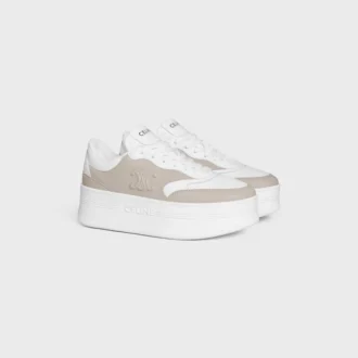 CELINE – Block Sneaker met Triomphe in kalfsleer