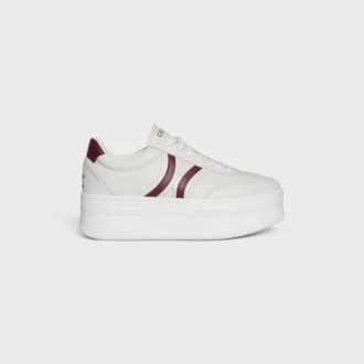 CELINE – Block sneakers met Triomphe-achterkant en sleehakzool van kalfsleer