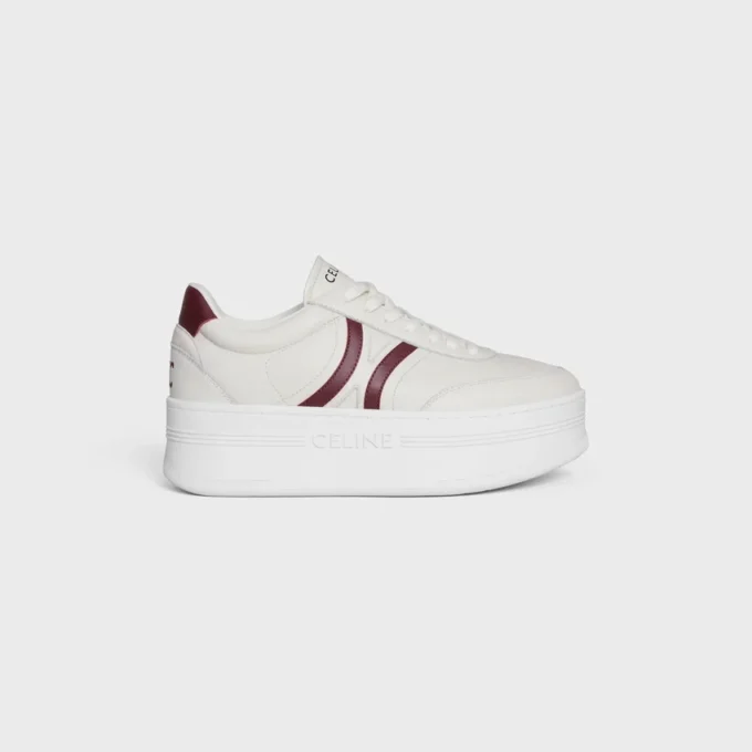 CELINE – Block sneakers met Triomphe-achterkant en sleehakzool van kalfsleer