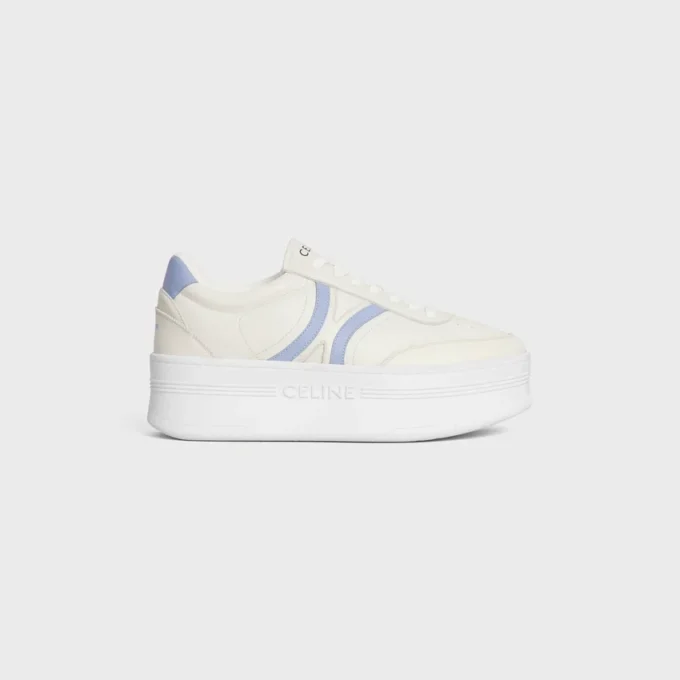 CELINE – Block sneakers met Triomphe-achterkant en sleehakzool van kalfsleer