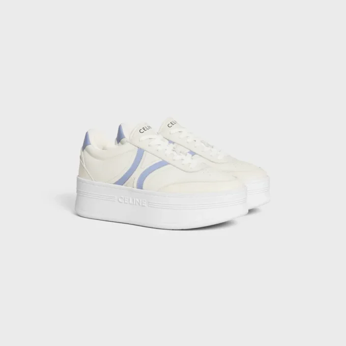 CELINE – Block sneakers met Triomphe-achterkant en sleehakzool van kalfsleer