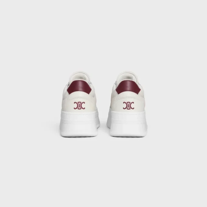 CELINE – Block sneakers met Triomphe-achterkant en sleehakzool van kalfsleer