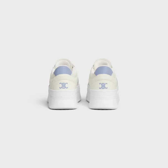 CELINE – Block sneakers met Triomphe-achterkant en sleehakzool van kalfsleer