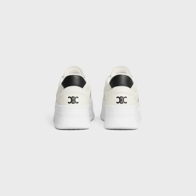 CELINE – Block sneakers met Triomphe-achterkant en sleehakzool van kalfsleer