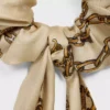 CELINE Chains strik-scrunchy van zijde