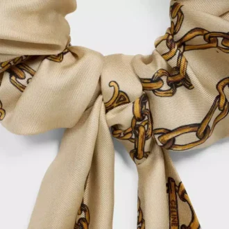 CELINE Chains strik-scrunchy van zijde