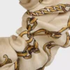 CELINE Chains strik-scrunchy van zijde