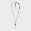 CELINE Charms Cordon-ketting van zijde en messing met gouden afwerking