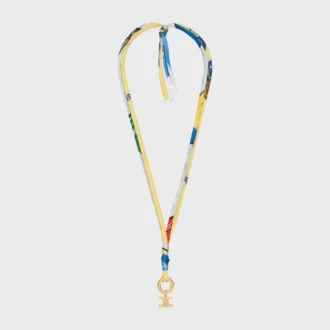 CELINE Charms Cordon-ketting van zijde en messing met gouden afwerking