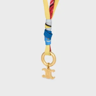 CELINE Charms Cordon-ketting van zijde en messing met gouden afwerking