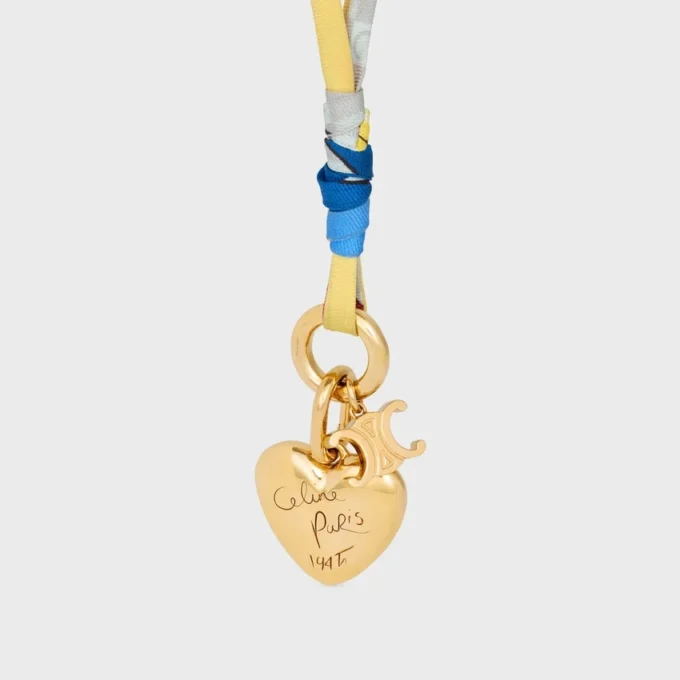 CELINE Charms Cordon-ketting van zijde en messing met gouden afwerking