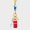 CELINE Charms Cordon-ketting van zijde en messing met gouden afwerking