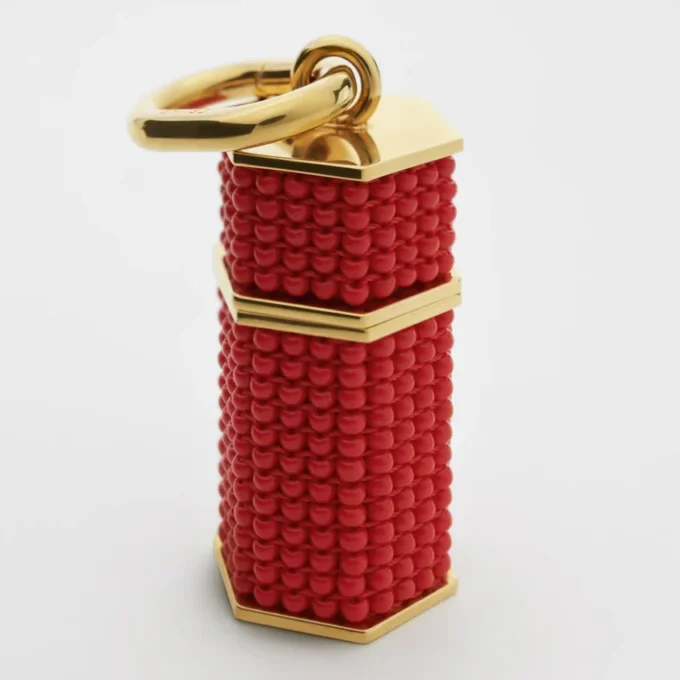 CELINE Charms kolomvormig doosje met kralen en messing met gouden afwerking