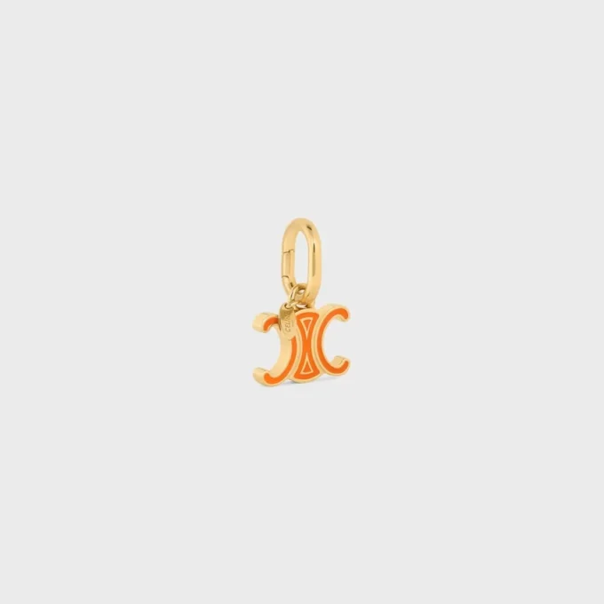 CELINE Charms Triomphe in email en messing met gouden afwerking