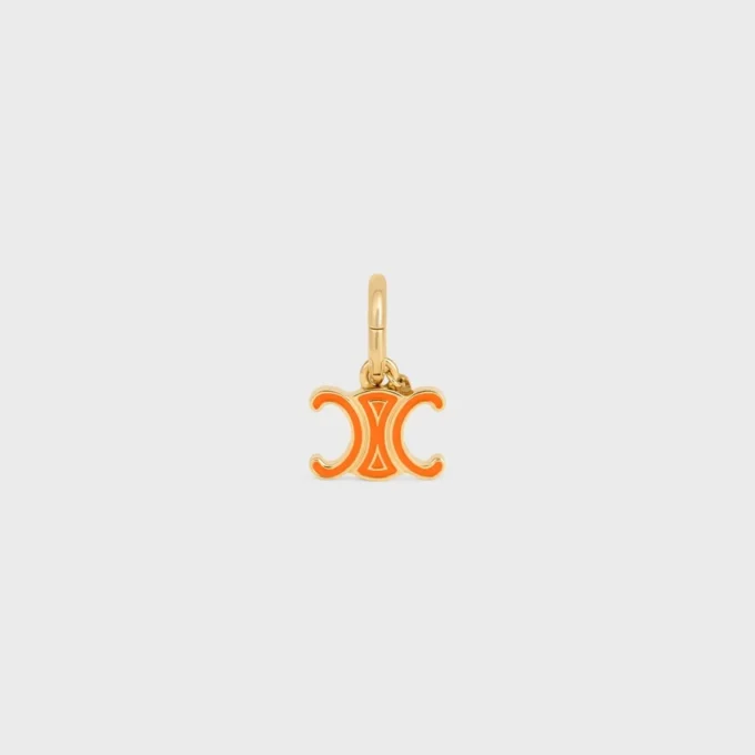CELINE Charms Triomphe in email en messing met gouden afwerking
