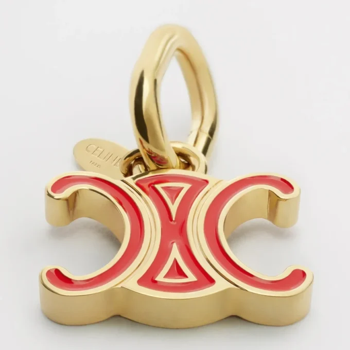CELINE Charms Triomphe in email en messing met gouden afwerking
