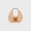 CELINE Classic Panier Hobo-tas in raffia en kalfsleer