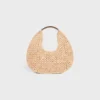 CELINE Classic Panier Hobo-tas in raffia en kalfsleer