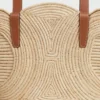 Celine Classic Panier Small gevlochten Triomphe van raffia en kalfsleer