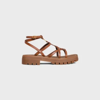 CELINE – Clea Triomphe sandalen met bandjes van kalfsleer – plantaardig gelooid