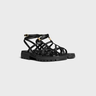 CELINE – Clea Triomphe sandalen met bandjes van kalfsleer – plantaardig gelooid