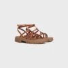 CELINE – Clea Triomphe sandalen met bandjes van kalfsleer – plantaardig gelooid