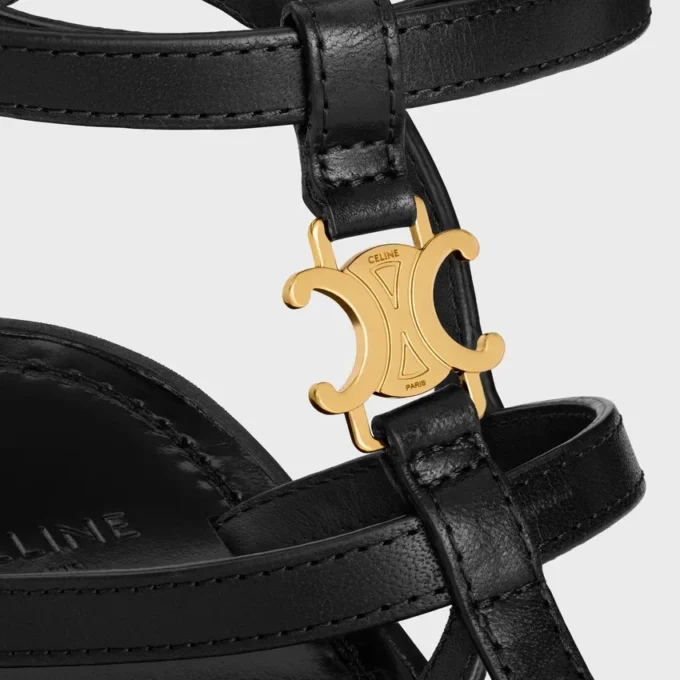 CELINE – Clea Triomphe sandalen met bandjes van kalfsleer – plantaardig gelooid